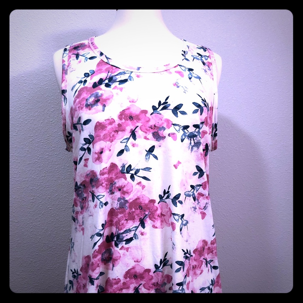 Lularoe Tank Top Floral XL NWT